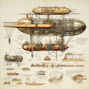 Dibujos de concepto sobre Globos Aeroestáticos